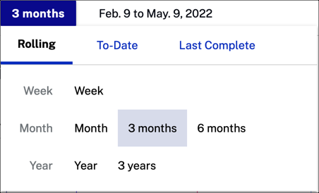 Sélecteur d'échéances