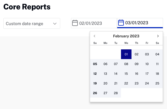 date selector