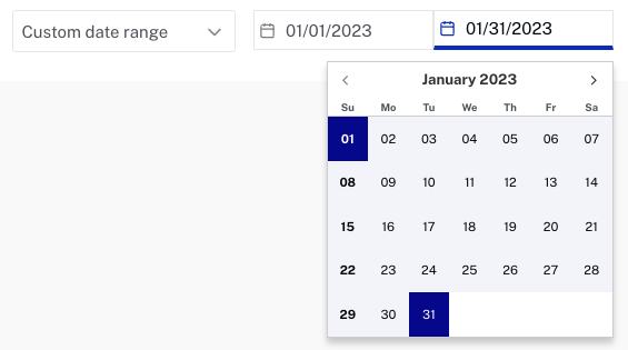 date selector