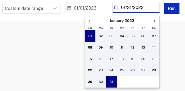 date selector