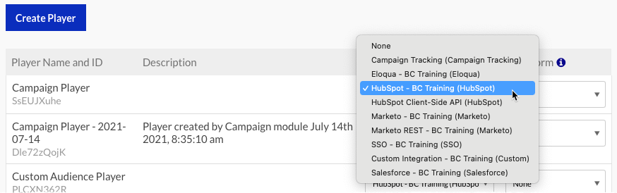 select integration
