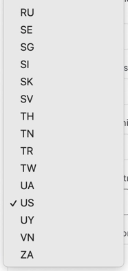 Region Options
