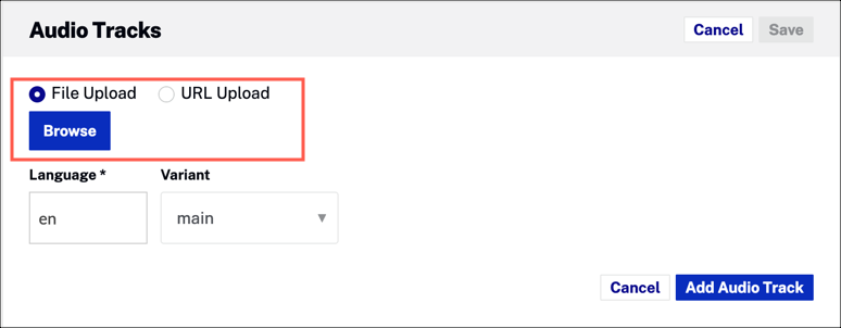 upload audio tracks