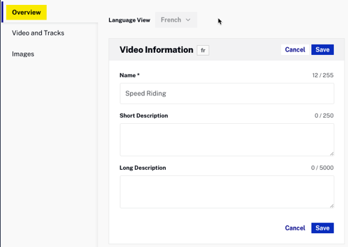 video metadata