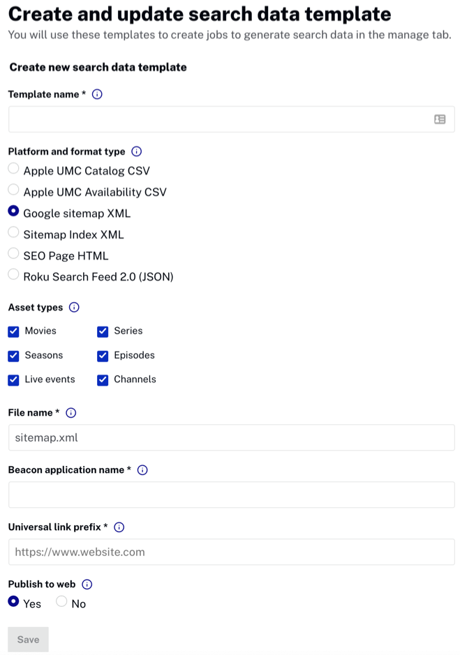 Google site map XML