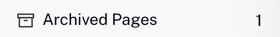 number or archived pages