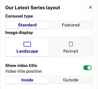 playlist layout dialog