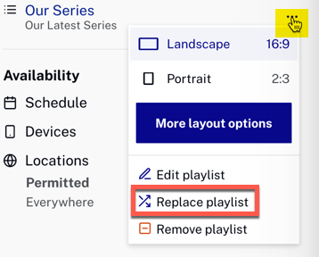 replace playlist