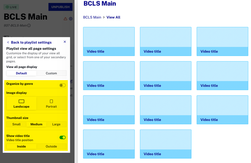 change layout