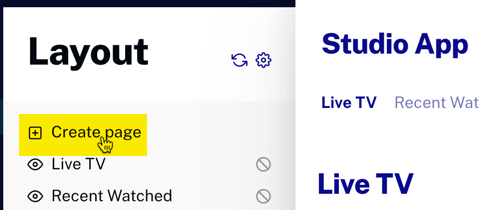 click create page