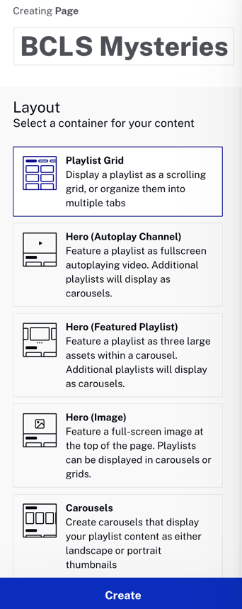create page