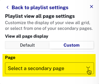 view secondary pages