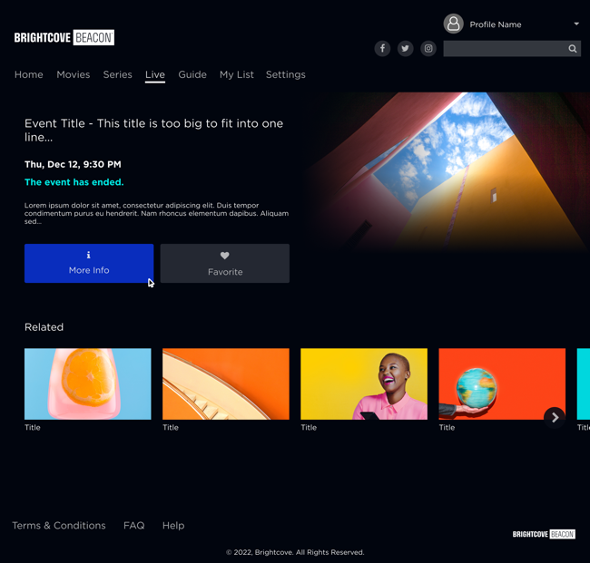Live channel ended (no VOD recording available)