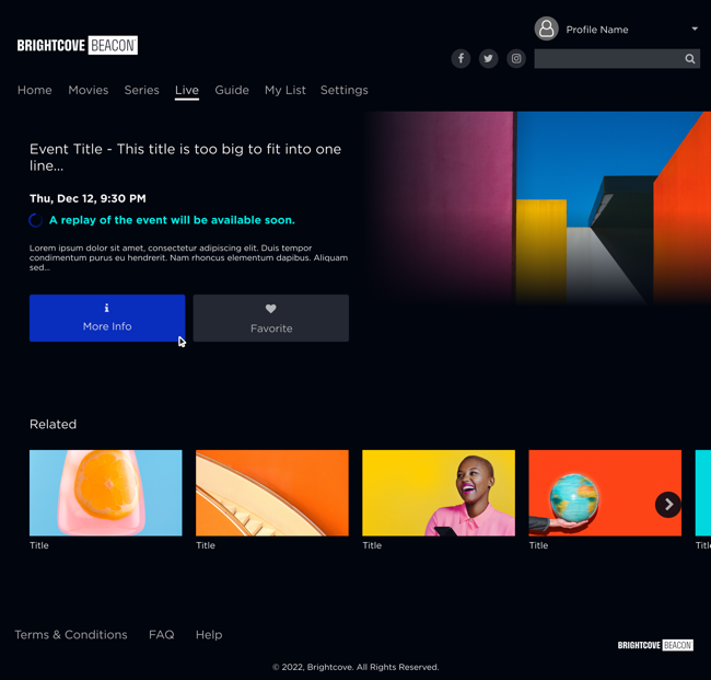 Replay available soon (VOD being created from live channel)