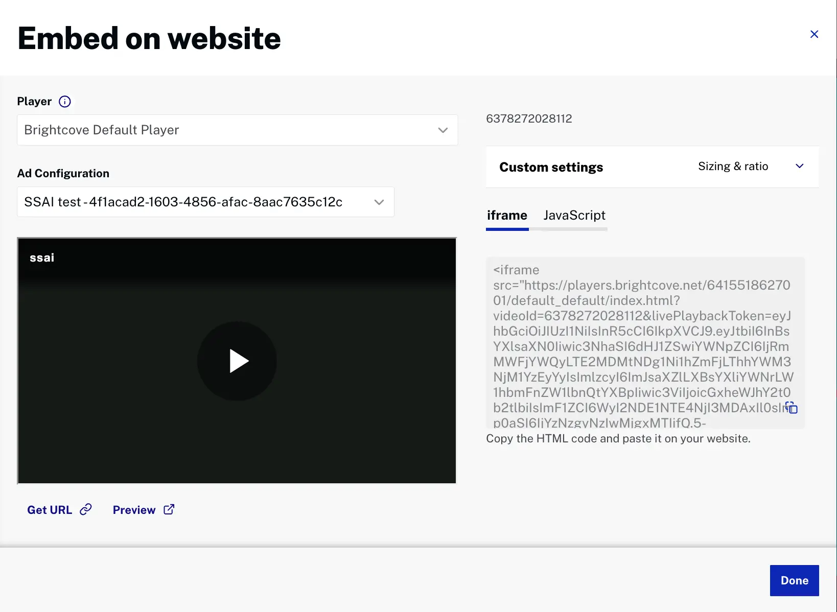 Publishing with Ad Configuration