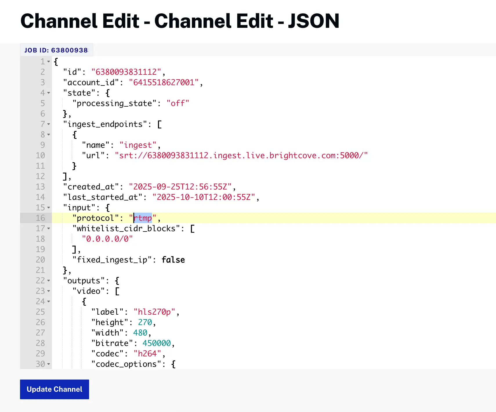 NextGen Live Edit JSON