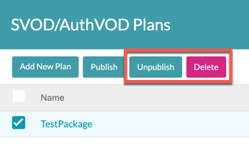 unpublish delete