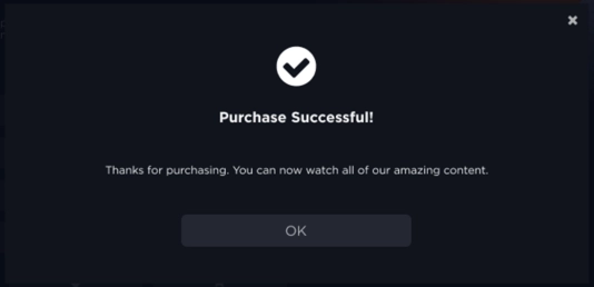 purchase success