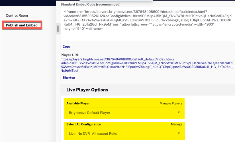 publish and embed