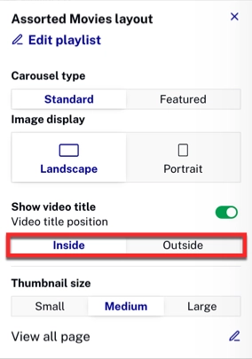 show video title