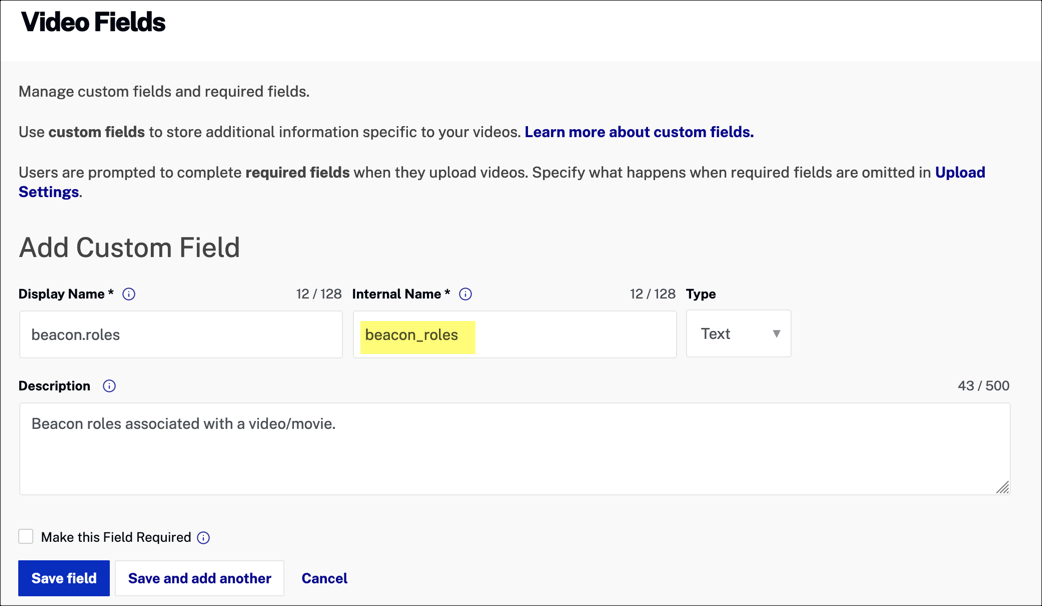 Add custom field