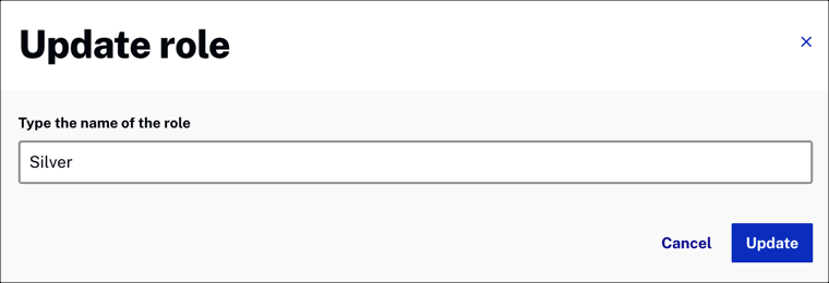 Edit role dialog