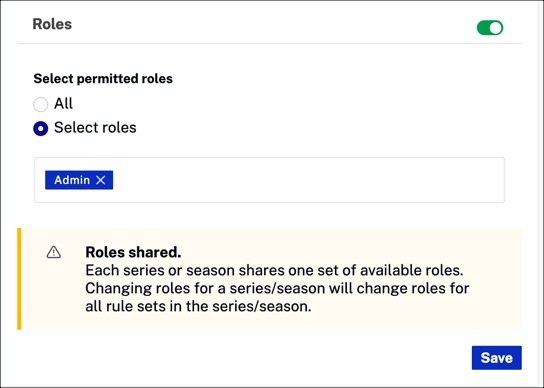 Select playlist roles