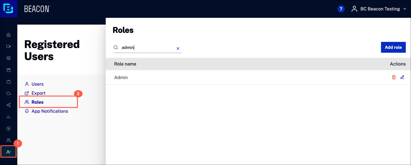 Roles list